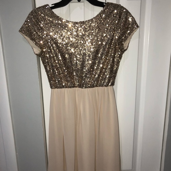 Alythea Dresses Gold Shiny Dress Poshmark